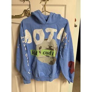 Man On The Moon III Kid Cudi Hoodie, Unisex Medium 44w Baby Blue By hbat